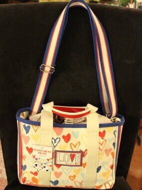 Brighton Red White and You Mini Tote NWT Hearts Love